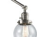 Beacon 30 inch 60.00 watt Satin Nickel Swing Arm Wall Light, Franklin Restoration