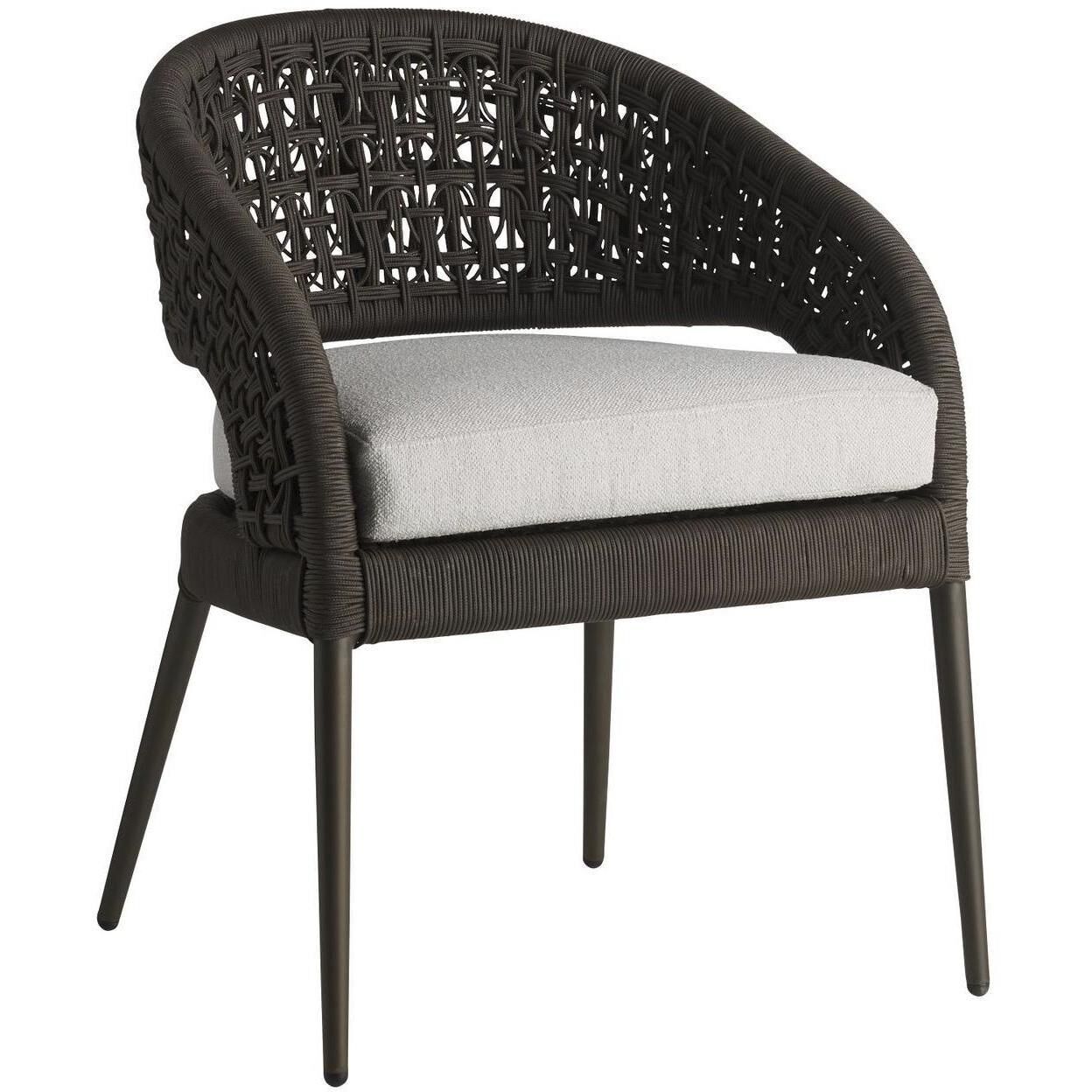 Juri Porpoise and Charcoal Brown with Dark Gray Outdoor Dining Chair