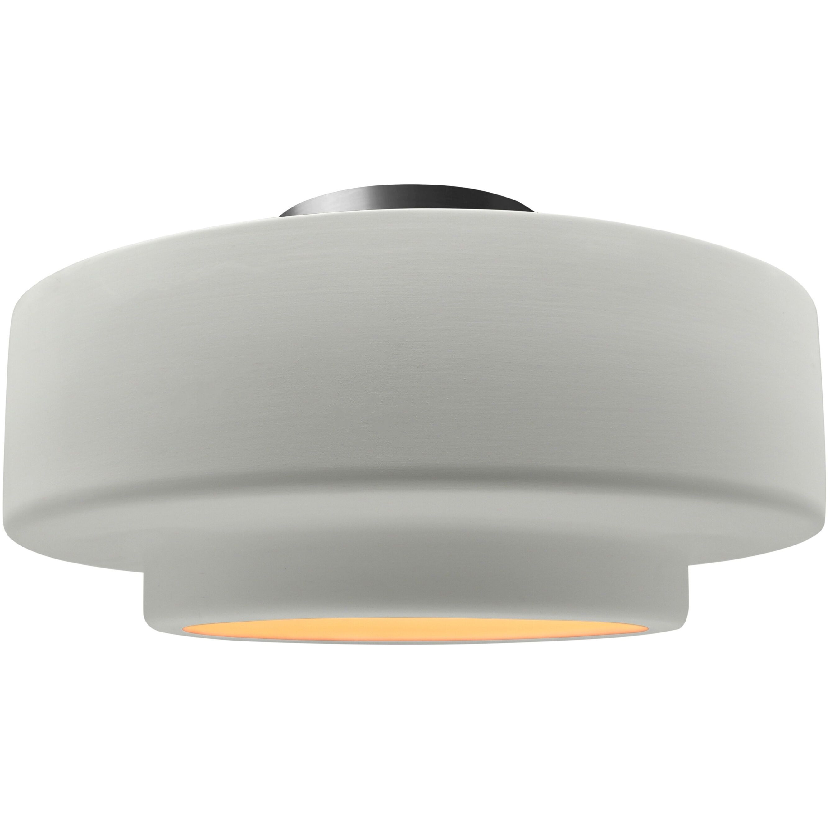 Radiance Collection - Tier LED 16.5 inch Matte White and Champagne Gold and Brushed Nickel Semi-Flush Ceiling Light in Dedicated LED, Matte White/Champagne Gold, 16.5W x 8H, Form+Finish+Function