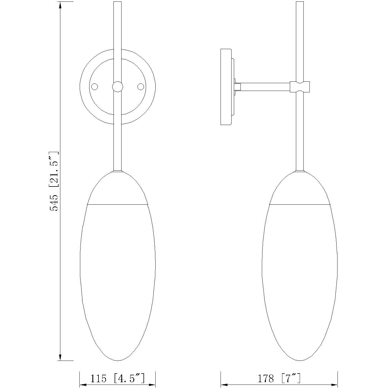 Arden 1 Light 4.5 inch Rubbed Brass Wall Sconce Wall Light