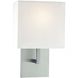 Sconces 1 Light 7 inch Brushed Nickel ADA Wall Sconce Wall Light in Incandescent