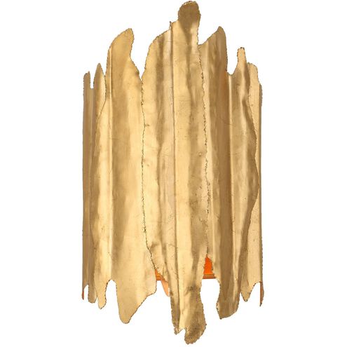 Golden Gate 2 Light 11 inch Gold Leaf Sconce Wall Light