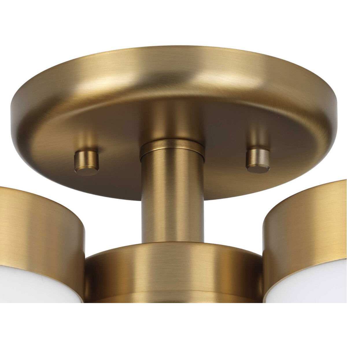 Elevate 3 Light 12 inch Brushed Bronze Flush Mount Ceiling Light, Design Series
