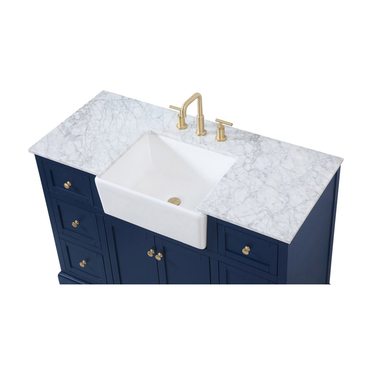 Franklin 48 X 22 X 35 inch Blue Bathroom Vanity Cabinet