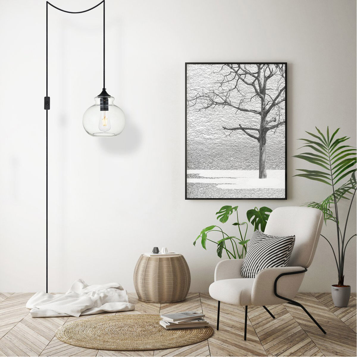 Destry 1 Light 8 inch Black Pendant Ceiling Light