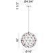 Manhattan Series LED 16 inch Chrome Chandelier Ceiling Light