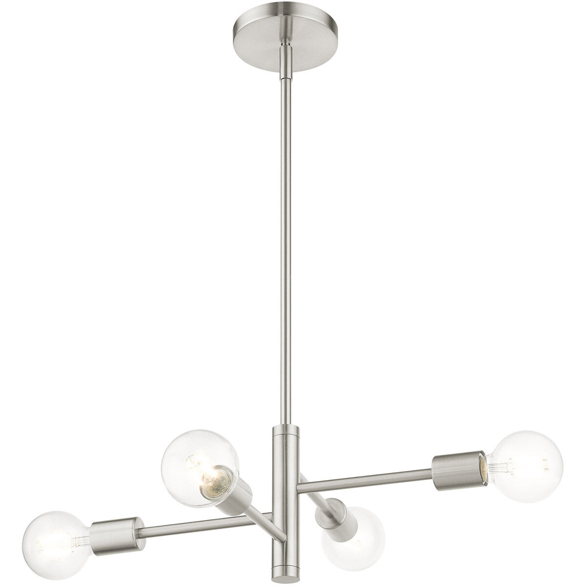Bannister 4 Light 18 inch Brushed Nickel Chandelier Ceiling Light