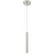 Forest LED 4.75 inch Brushed Nickel Pendant Ceiling Light in Brushed Nickel Steel
