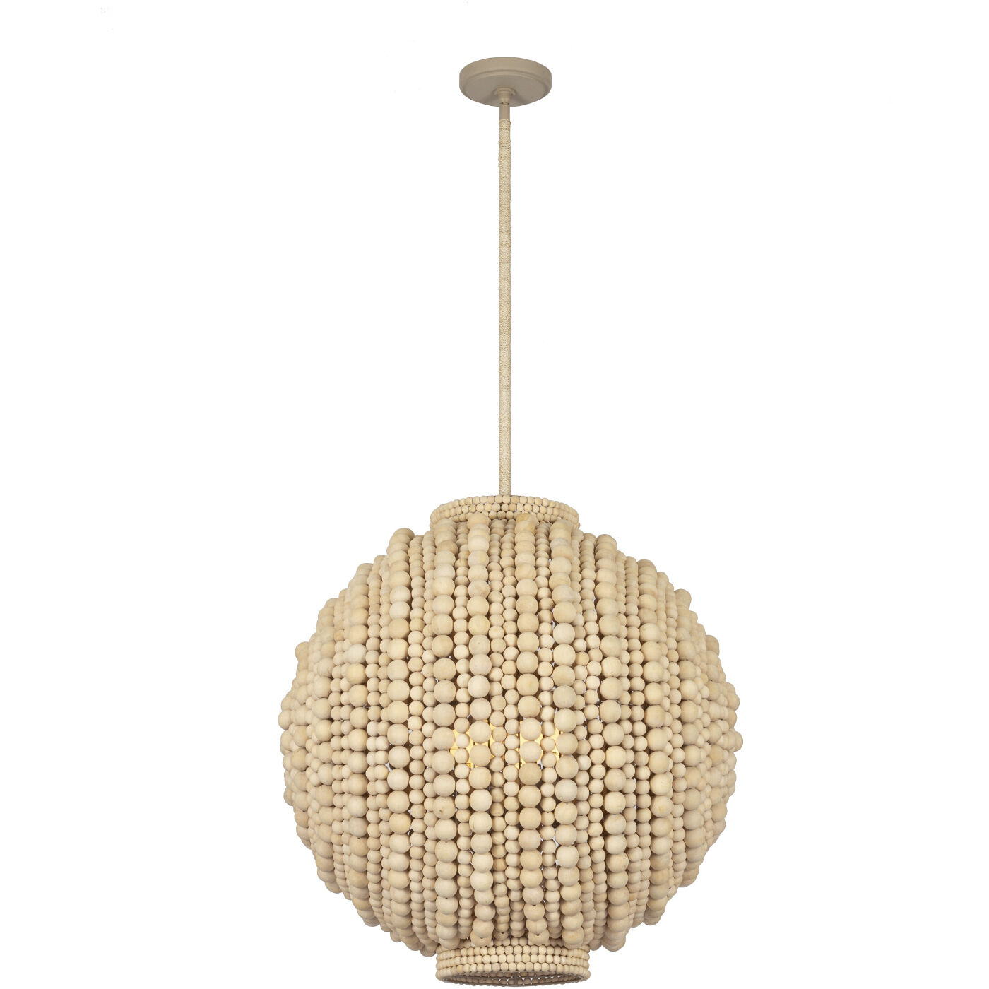 Coaxial 6 Light 26 inch Jute Pendant Ceiling Light