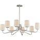 Durham 8 Light 34.25 inch Satin Nickel Chandelier Ceiling Light