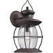 Village Lantern 1 Light 18 inch Weathered Bronze Outdoor Wall Sconce