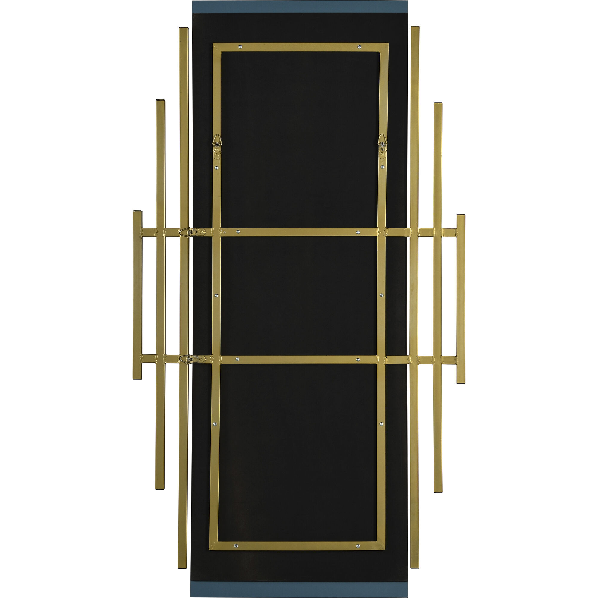 Abi 53.25 X 30 inch Antique Brass Wall Mirror