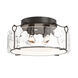 Bow 4 Light 19.6 inch Oil Rubbed Bronze Semi-Flush Ceiling Light in Water, Large