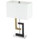 Geometric 27 inch 40.00 watt Black/Natural/White Table Lamp Portable Light
