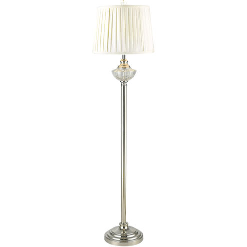 Evelyn 58 inch 150.00 watt Polished Nickel Floor Lamp Portable Light