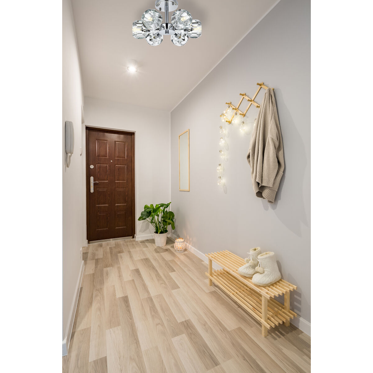 Eren 6 Light 14 inch Chrome Flush Mount Ceiling Light