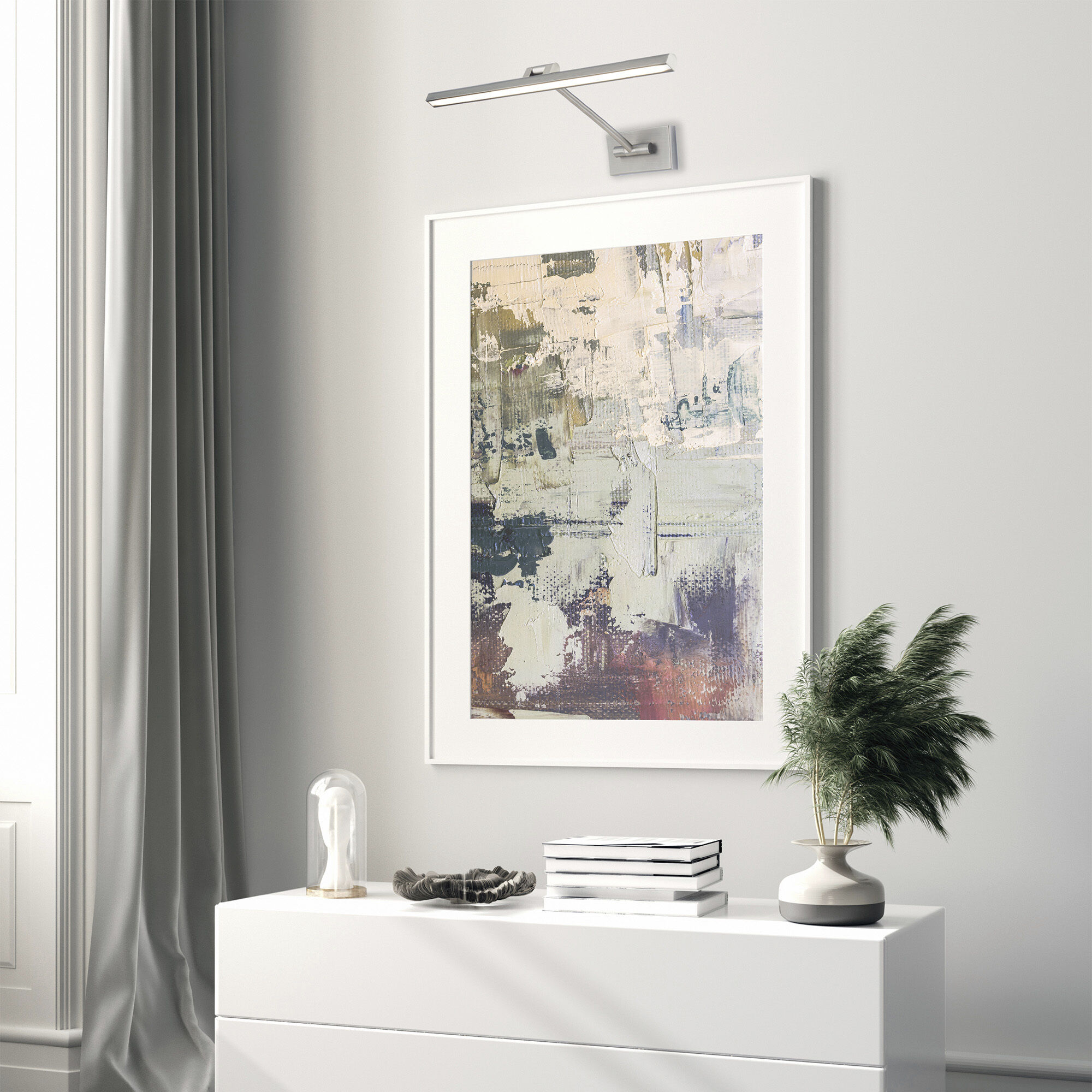 Reed 29.80 watt 42 inch Brushed Nickel Picture Light Wall Light, dweLED