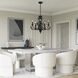 Valencia 5 Light 25 inch Shiny Black Chandelier Ceiling Light