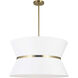 Caterine 4 Light 24 inch Aged Brass Chandelier Ceiling Light in White