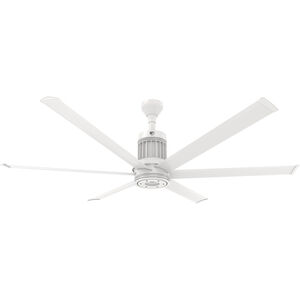 i6 72 inch Matte White Outdoor Ceiling Fan, Standard Mount