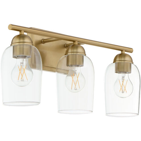 Wallinger 3 Light 21 inch Aged Brass Vanity Light Wall Light