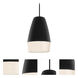 Abu 12 LED Black Cord Pendant Ceiling Light