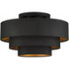 Sentosa 4 Light 21 inch Black Semi Flush Mount Ceiling Light, Extra Large