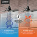 Stingray 60 inch Granite Outdoor Ceiling Fan