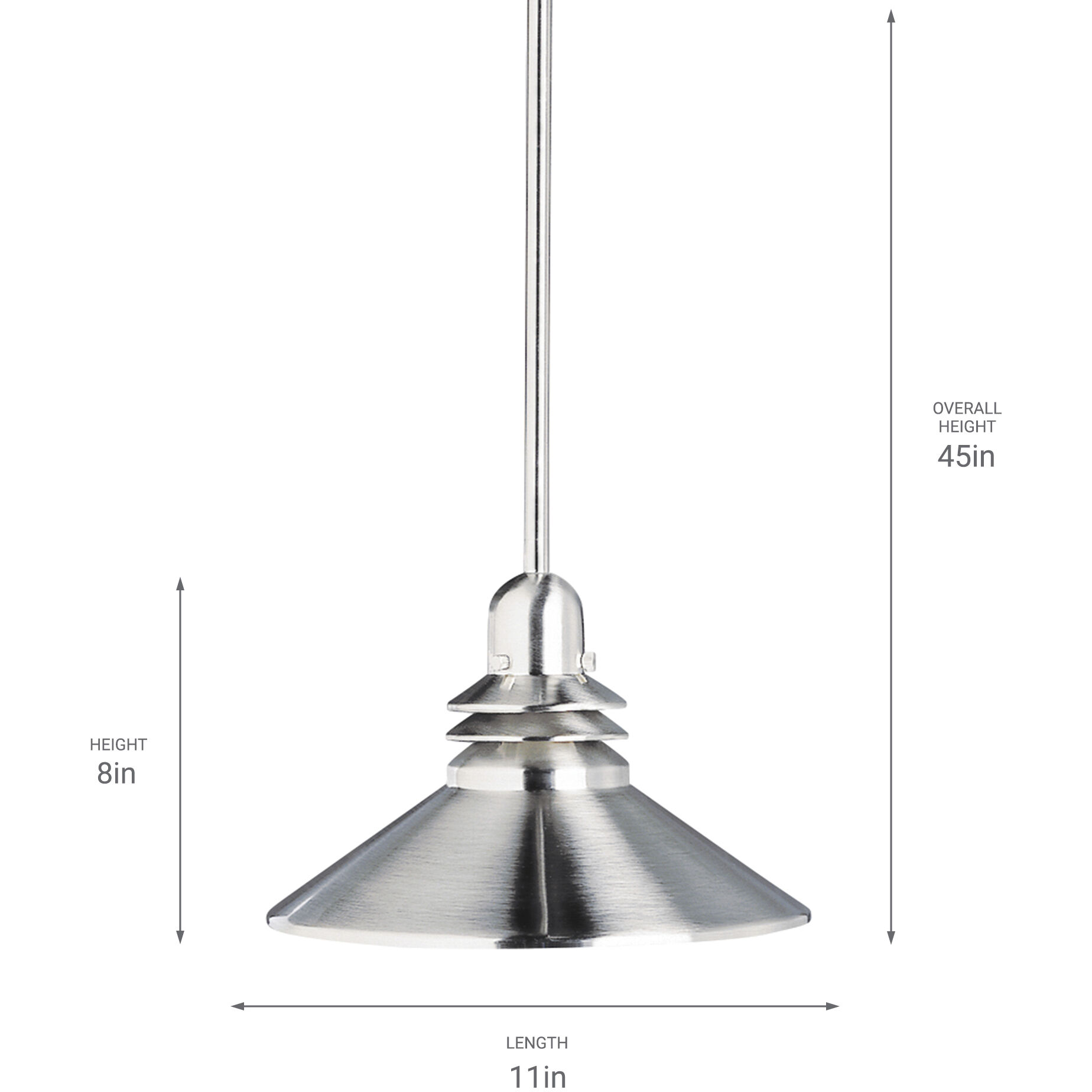 Brushed nickel mini pendant shop