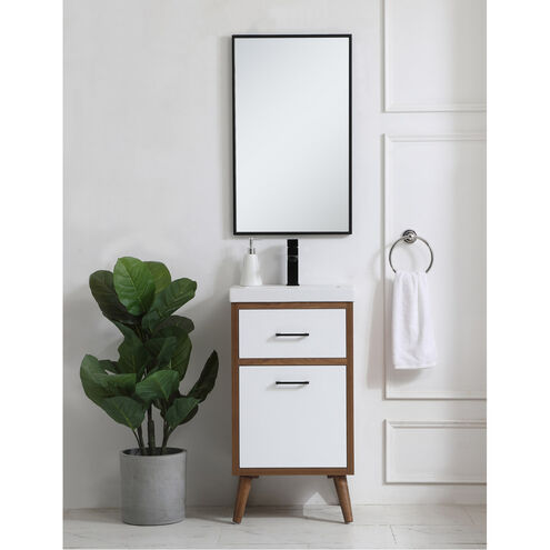 Boise 18 X 18 X 33 inch Matte White and Black Vanity Sink Set