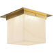 Mineral 1 Light 11.13 inch Patina Brass and Alabaster Flush Mount Ceiling Light in Alabaster Shade