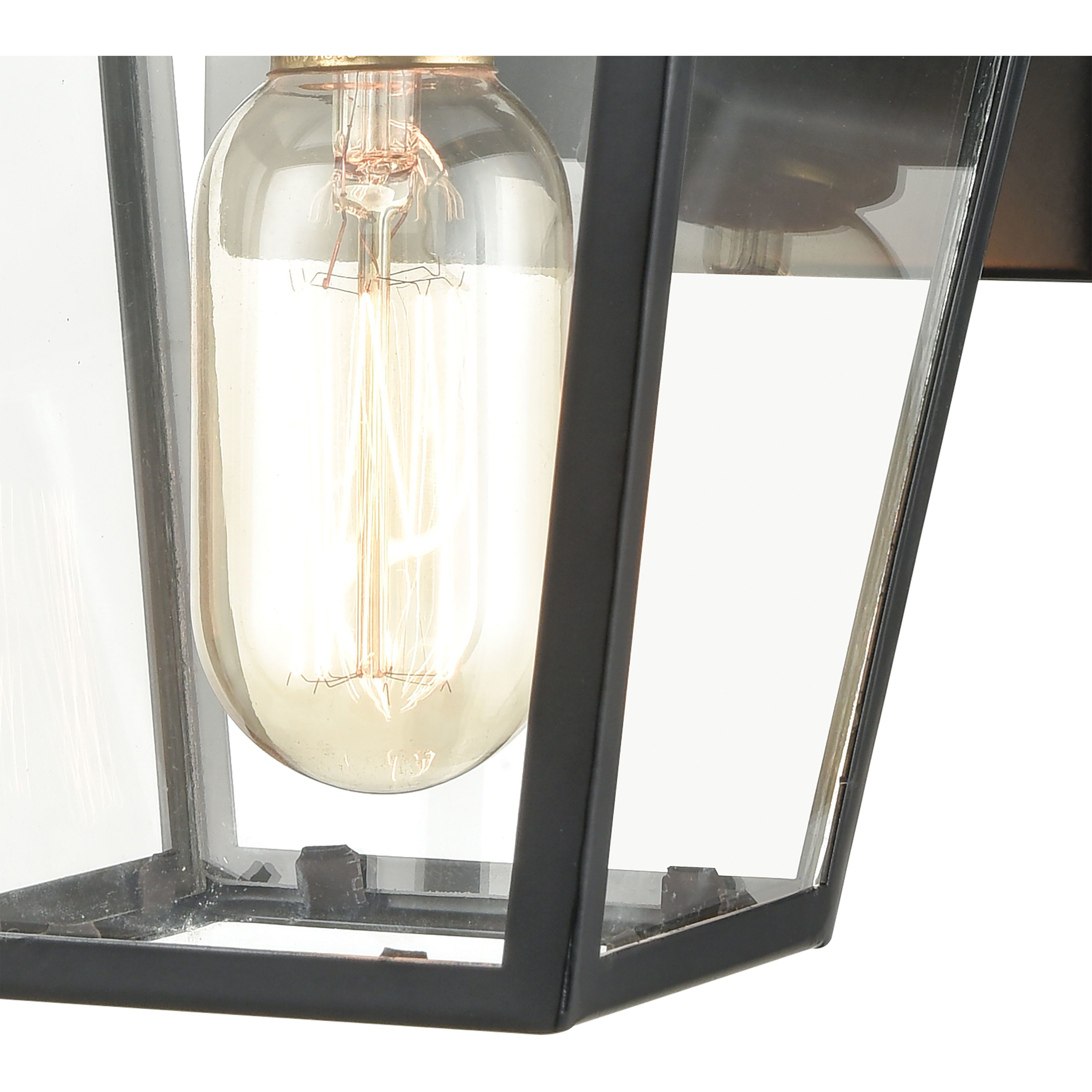 Main Street 1 Light 10 inch Black Outdoor Wall Sconce