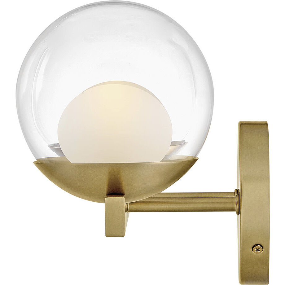 Sunni LED 15 inch Lacquered Brass Vanity Light Wall Light, Small
