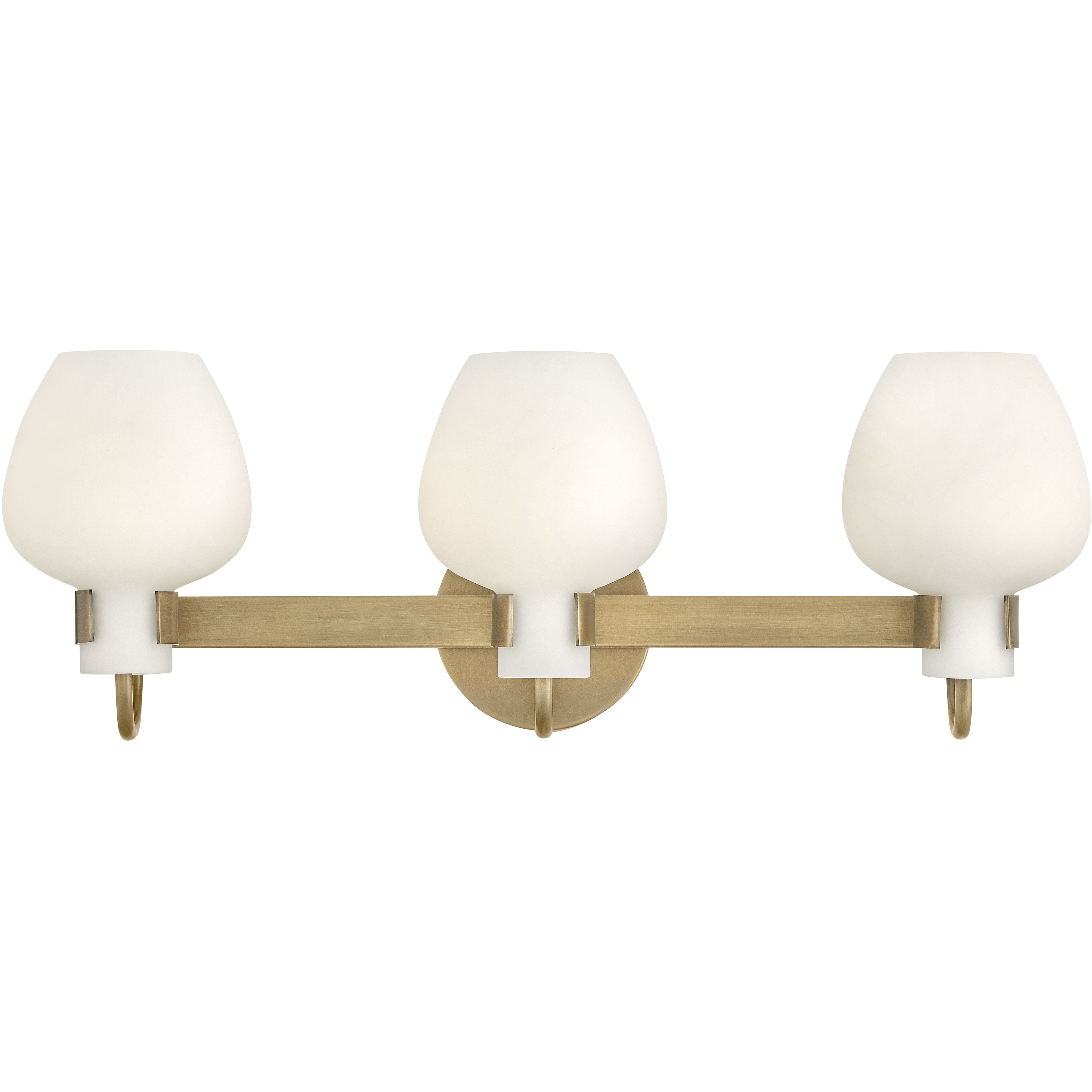 Sylvie 3 Light 24 inch Heritage Brass Bath Light Wall Light