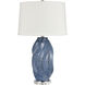 Blue Swell 28 inch 150 watt Blue with Clear Table Lamp Portable Light