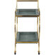 Luxe Grey/Gold Bar Cart