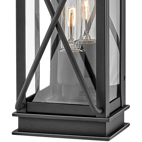 Montecito Outdoor Wall Mount Lantern in Museum Black