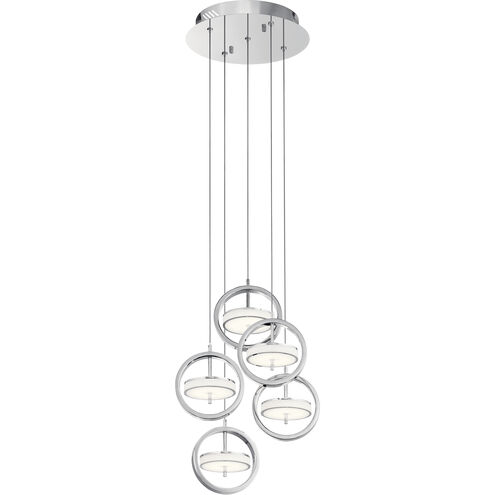 Baylin LED 11.75 inch Chrome Cluster Pendant Ceiling Light