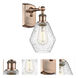 Ballston Cindyrella 1 Light 6 inch Antique Copper Sconce Wall Light in Incandescent, Seedy Glass