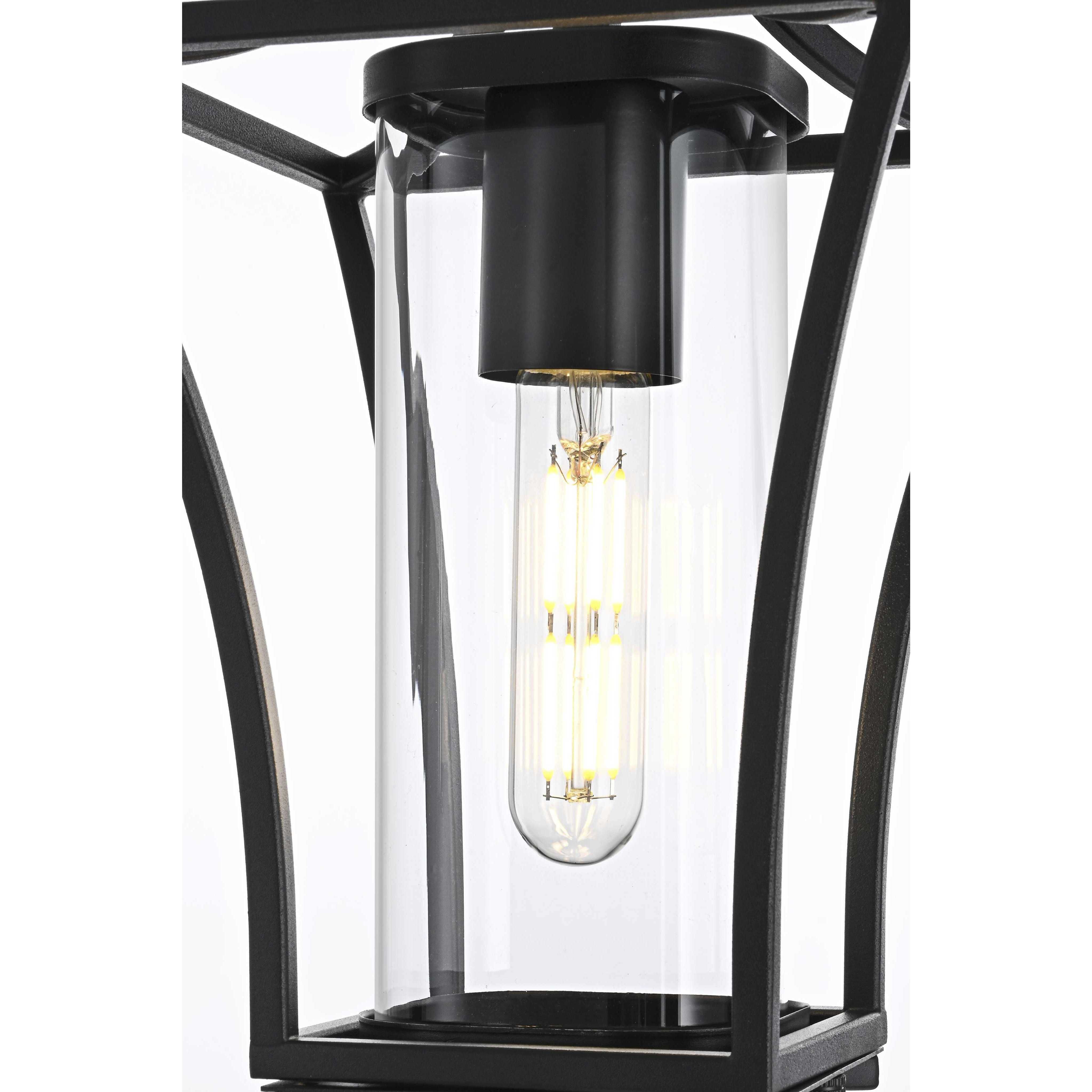 Belgrade 1 Light 7 inch Black Outdoor Pendant