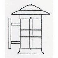 Newport 1 Light 17.88 inch Verdigris Patina Outdoor Wall Mount in Cream