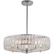 Canada 5 Light 22 inch Chrome Chandelier Ceiling Light