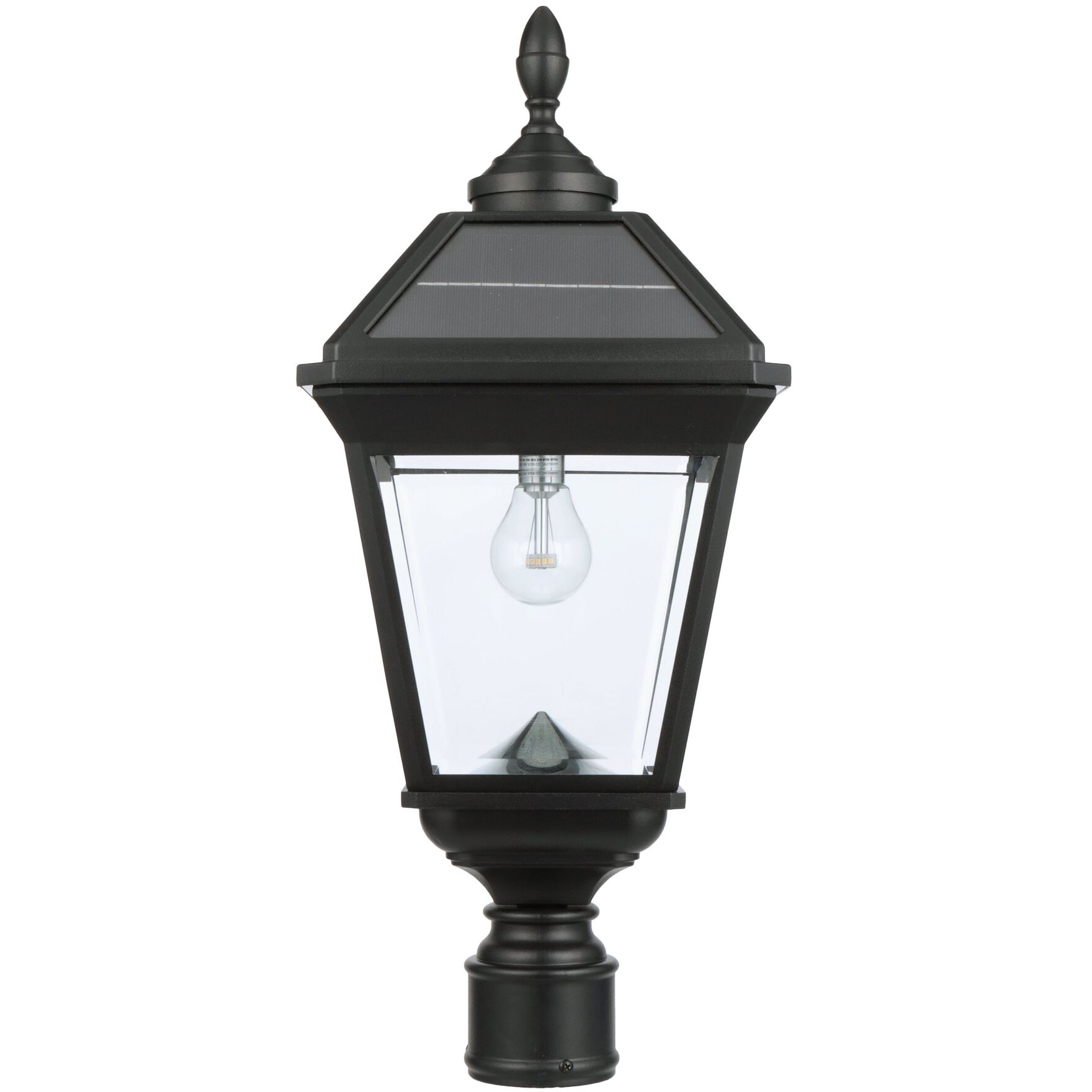 Imperial 1 Light 24.25 inch Black Post Light, Solar