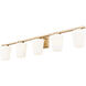 Nextra 5 Light 42 inch Modern Gold Bath Vanity Wall Light