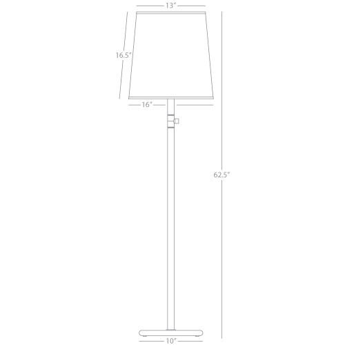 Rico Espinet Buster Chica 62.5 inch 150 watt Polished Nickel Floor Lamp Portable Light in Fondine