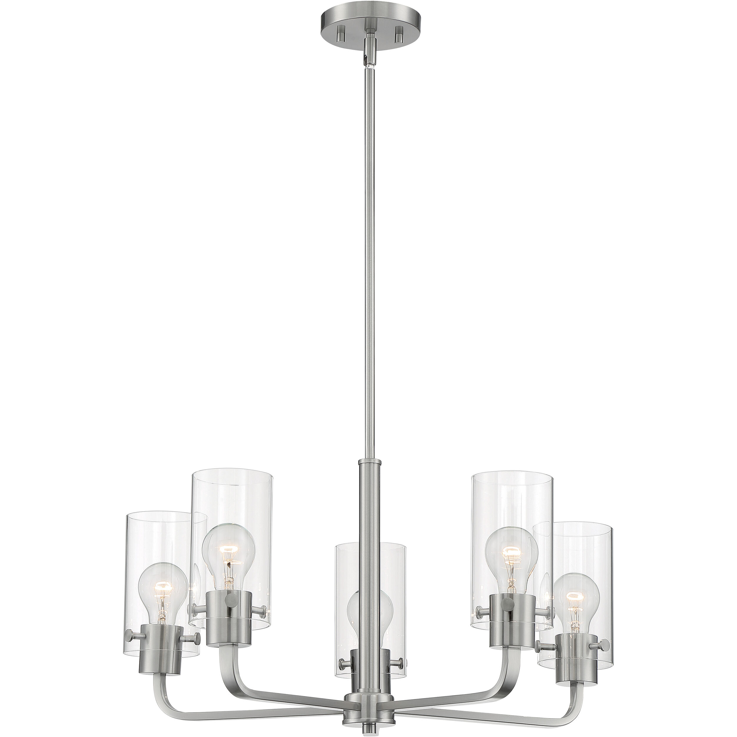 Sommerset 5 Light 24 inch Brushed Nickel Chandelier Ceiling Light