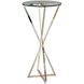 York 29.5 X 15.75 inch Polished Chrome Accent Table