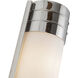 Willard 2 Light 4.38 inch Polished Nickel Bath Vanity Light Wall Light in Opal Glass