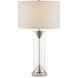 Piers 28.75 inch 150 watt Polished Nickel and Clear Table Lamp Portable Light