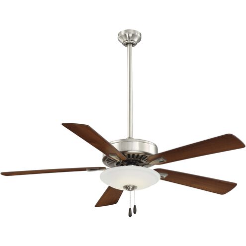 Contractor Uni-Pack 52 inch Brushed Nickel/Dark Walnut with Medium Maple/Dark Walnut Blades Ceiling Fan